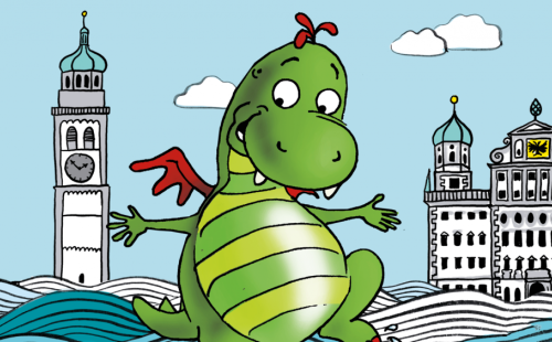Der kleine Wasserdrache in der Stadt