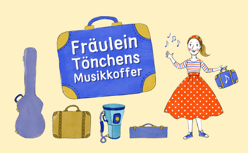 Fräulein Tönchens Musikkoffer – Grafik: Nontira Kigle